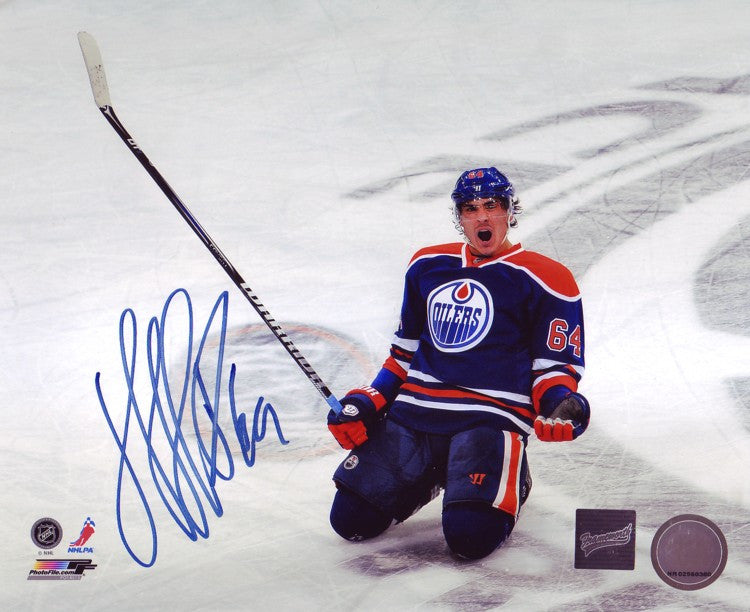 Nail Yakupov Autographed Edmonton Oilers 8x10 Celebration Photo - Clearance