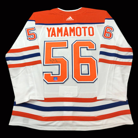 Kailer Yamamoto Autographed Edmonton Oilers Retro Adidas Pro Jersey